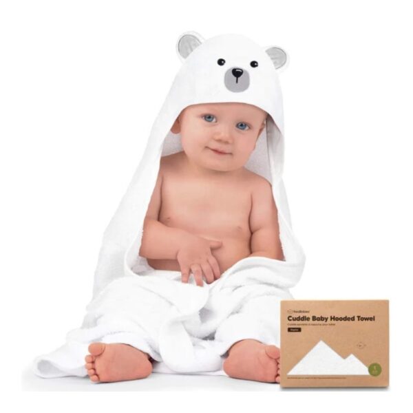 KEABABIES kūdikių rankšluostis su gobtuvu, Polar,