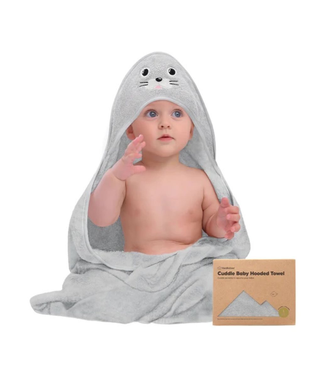 KEABABIES kūdikių rankšluostis su gobtuvu, Seal