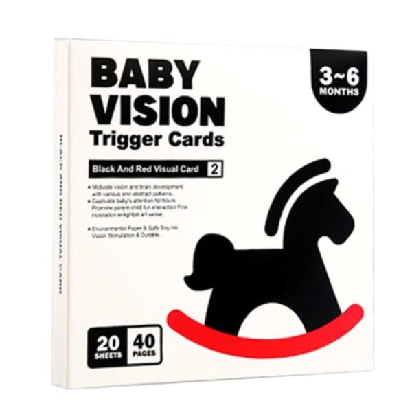 Lavinančios kortelės kūdikiams, Black /White / Red, 1 vnt.