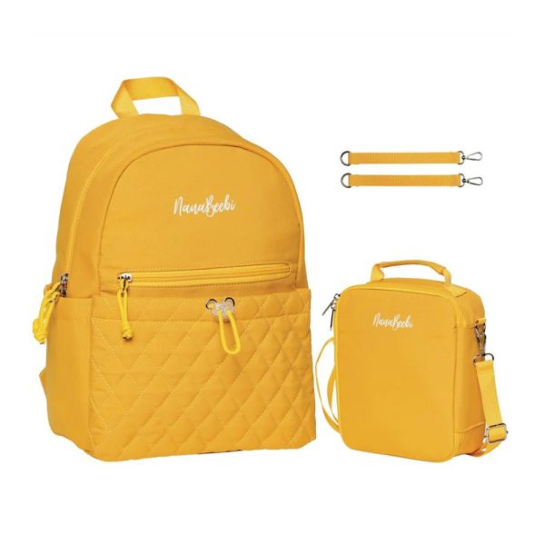 NANABEEBI / MIMMTI vaikiškos kuprinės ir pietų krepšio rinkinys, Yellow, 1 vnt.