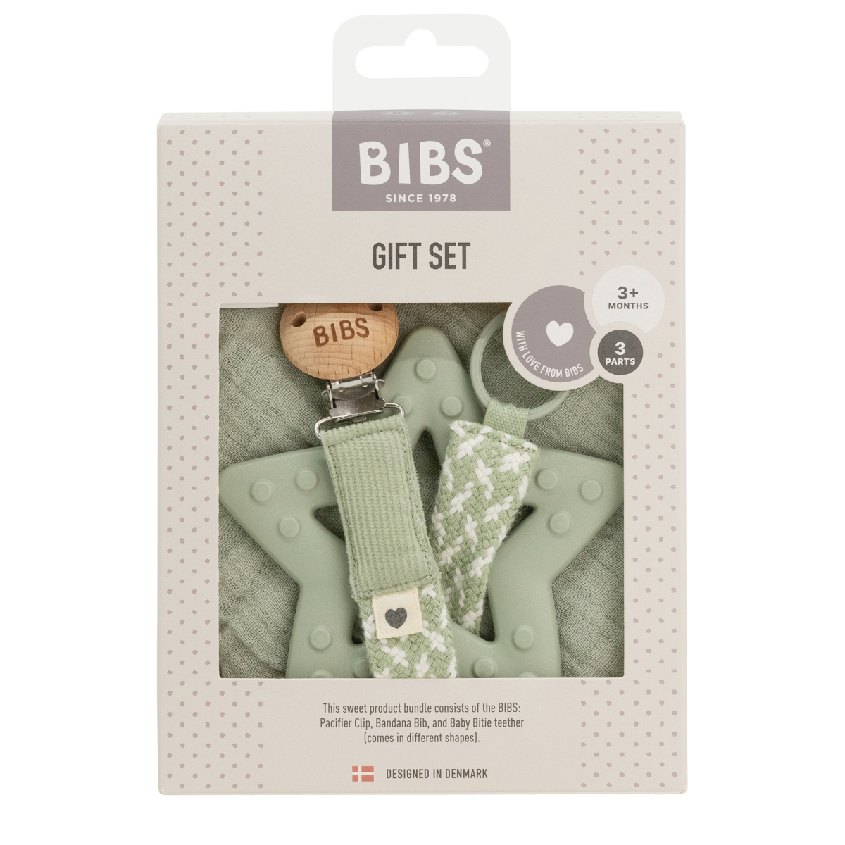 BIBS rinkinys, "My first 6 months", Sage, 1 vnt. - Image 2