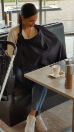NANABEEBI / MIMMTI  žindymo skraistė, Black, 1 vnt. - Image 5
