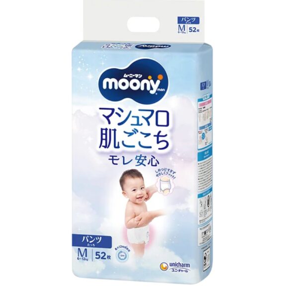 MOONY japoniškos sauskelnės-kelnaitės, M, 6-11 kg, 52 vnt.