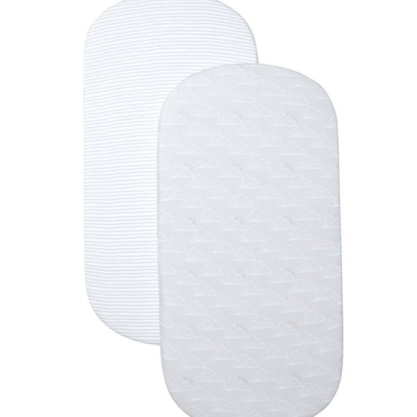 SHNUGGLE Air Cot paklodė su guma, Grey, 120 x 60 cm, 2 vnt.