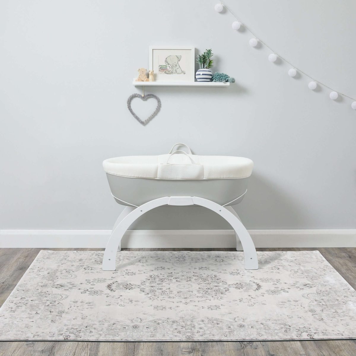 SHNUGGLE kūdikio lopšio ir stovo komplektas, Light Grey, 1 vnt. - Image 2
