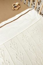 MEYCO BABY "Romantic Flower" megztas pledas, Offwhite, 100 x 150 cm, 1 vnt. - Image 4
