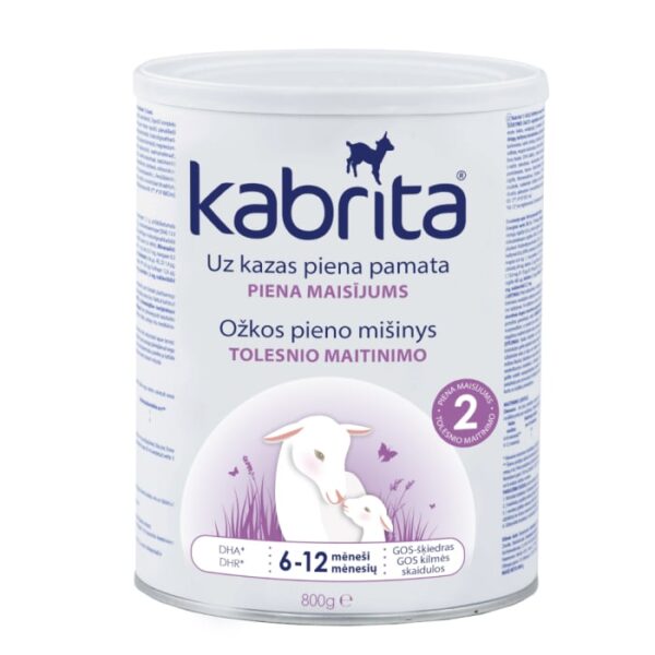 KABRITA ožkos pieno mišinys, 2 lygio, 6-12 mėn., 800 g