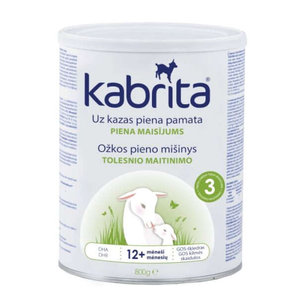 KABRITA ožkos pieno mišinys, 3 lygio, 12+ mėn., 800 g