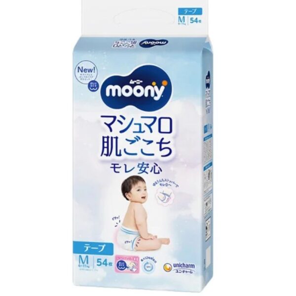 MOONY japoniškos sauskelnės M, 6-11 kg, 54 vnt.