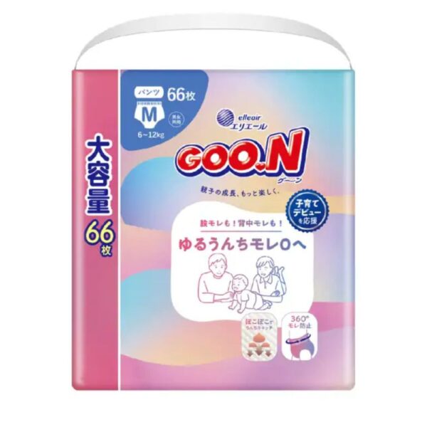 GOO.N japoniškos sauskelnės-kelnaitės,  M,  6-12 kg, 66 vnt.