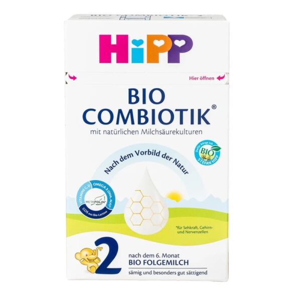 HIPP German ekologiškas pieno mišinys, 2 lygio, 6-12 mėn., 600 g