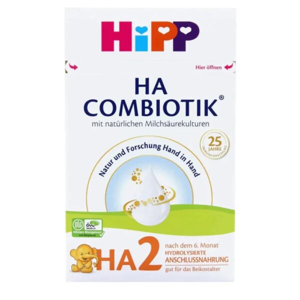 HIPP German hipoalerginis pieno mišinys, HA2, 6-12 mėn, 600 g