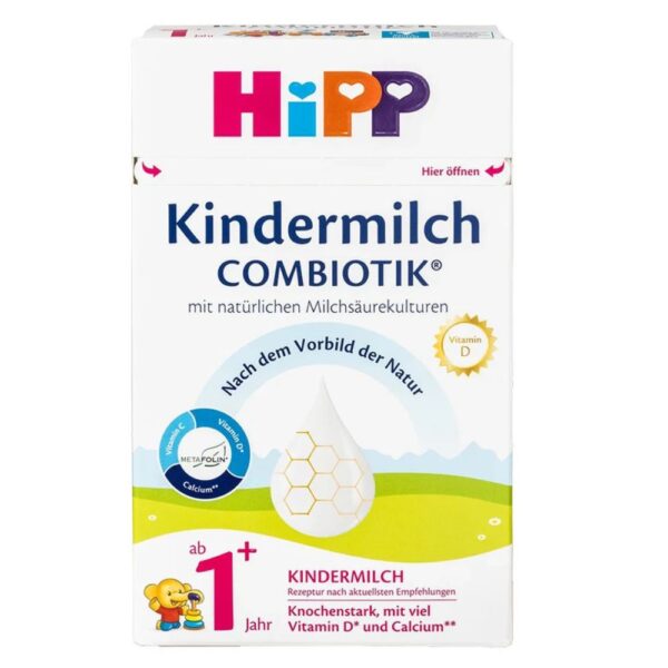 HIPP German ekologiškas pieno mišinys primaitinimui, 12+ mėn., 600 g