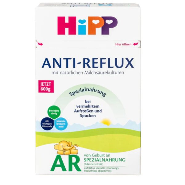 HIPP German Anti-Reflux specialusis pieno mišinys, nuo gimimo, 600 g