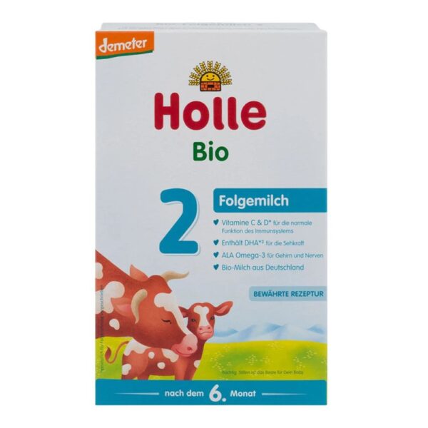 HOLLE ekologiškas pieno mišinys, 2 lygio, 6-12 mėn., 600 g