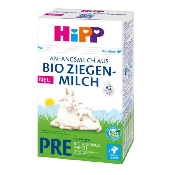 HIPP German ožkos pieno mišinys, PRE, 0-6 mėn., 400 g