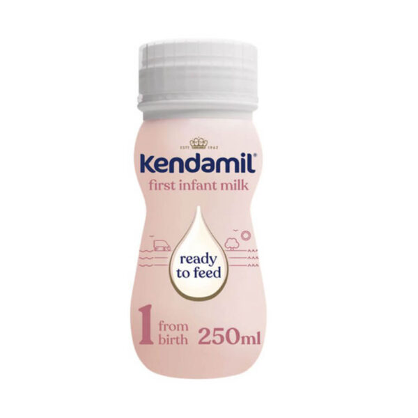 KENDAMIL skystas, paruoštas vartoti, pieno mišinys, 1 lygio, 0-6 mėn., 250 ml x 6 vnt.
